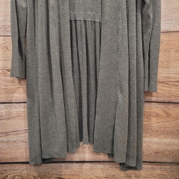 Eileen Fisher Brown Cardigan Italian Yarn Ribbed Texture - L - Picture 2 of 9